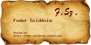 Fodor Szidónia névjegykártya